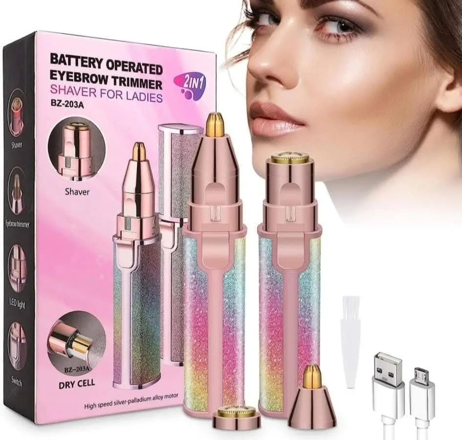 Rechargeable 2in1 facial hair remover machine